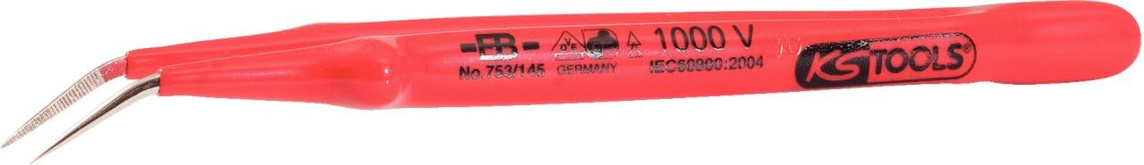 Insulated tweezers, curved, 11.5mm