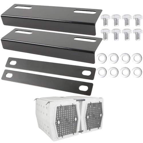 Yudylg Coupler Kit for Kennel Gen 2 Only, 2 Top Brackets & 2 Bottom Braces with 8 Mounting Bolts & Washers, Compatible with RuffLand Kennels Medium, Intermediate, Large Dog Kennel Not for X-La...