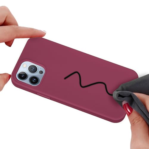 Image of ArmourPro Silicone Back Case for iPhone 15 Pro Max Soft-Touch Case | Maroon