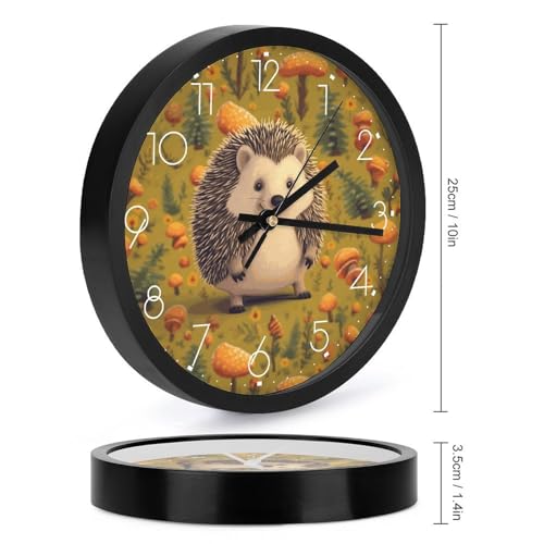 Horloge murale numérique design hérisson idée cadeau déco salon - 3