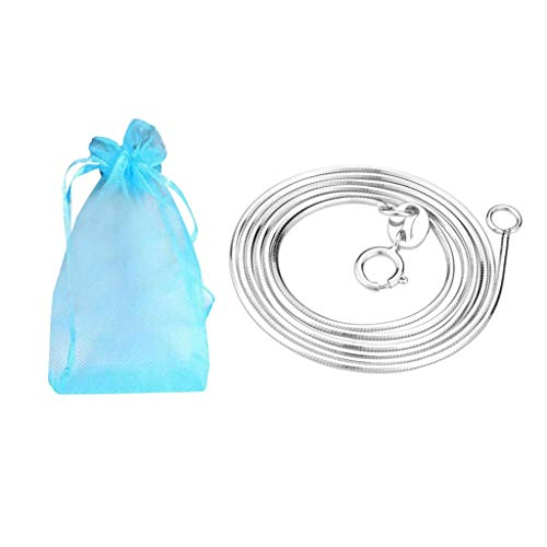 ☀ Dergo ☀ Silver Necklace,925 Sterling Silver Snake Bone Chain Fashion Wild Simple