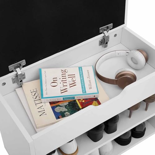 Banc de rangement avec assise pour chaussures meuble d'entrée à compartiment - 6