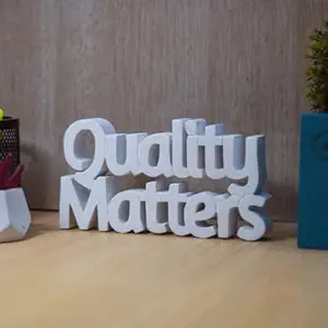 NUKKAD Tales Quality Matters White Office Decor Showpiece Office Dcoration Items for Office Table Corporate Gifts for Employees (8 x 4.20 inch), Engineered Wood