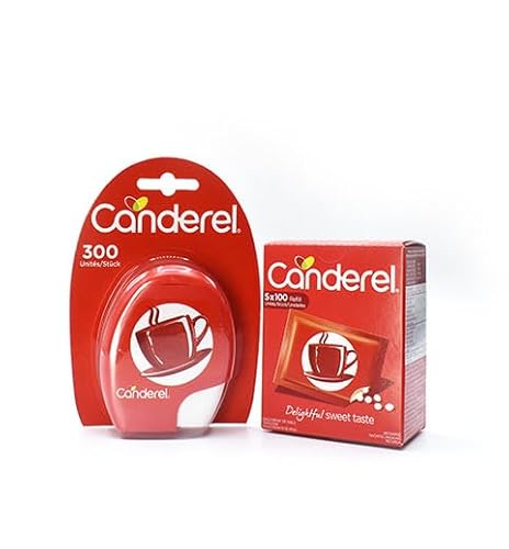 Canderel Starterkit Spender und Nachfüllpack 800 Tabs (gesamt), Zuckerersatz, vegan, zahnfreundlich, kalorienarm, intensive Süsskraft