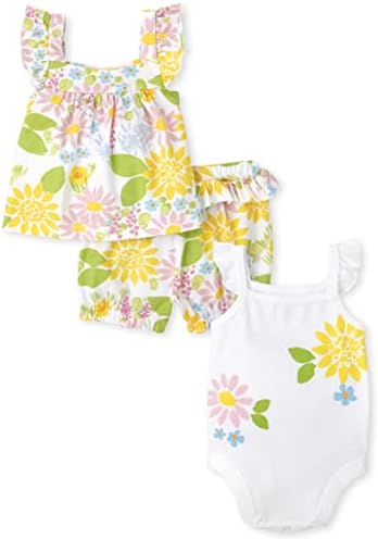 The Children’s Place baby-girls Baby Girls Sleeveless Playwear Sets 3-pack
