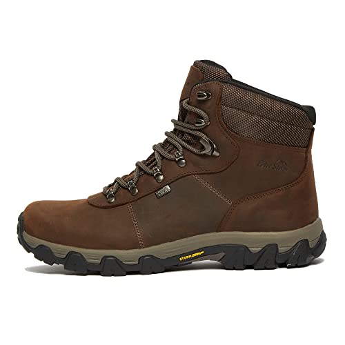 Peter Storm Men’s Caldbeck Walking Boot with High Traction Rubber Sole & Ankle Support, Durable Leather Upper (Brown, UK Footwear Size System, Adult, Men, Numeric, Medium, 11)