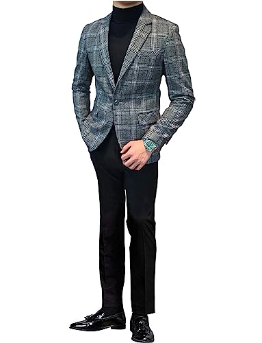 Costume homme veste pied-de-poule et pantalon noir pour un look pro sans effort