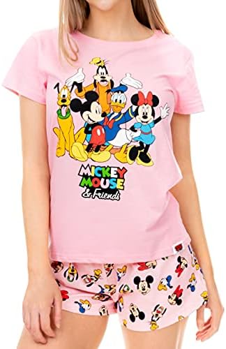 Disney Womens Mickey Mouse Minnie Mouse and Friends Pyjamas