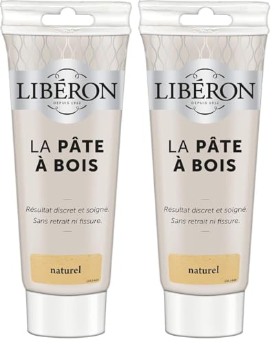 Pâte à bois Libéron naturel 250g lot de 2 pour réparation du bois