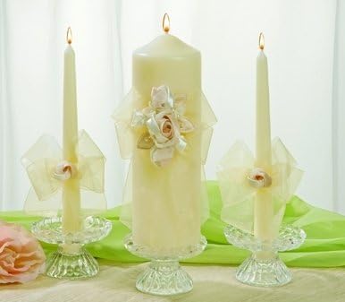 Presents Beverly Clark Collection Amour Pillar Unity Candle, White