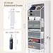 SpaceHacks 1 Pack Over The Door Organizer, Hanging Storage Organizer with Clear Window, 40lb Ultra Sturdy Large Capacity Room Organizer for Pantry Laundry Bathroom Nursery Closet Baby Essential (Grey)