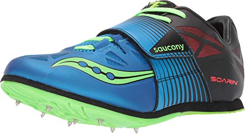 Saucony mens Soarin J2 Track Shoe, Blue/Slime, 11.5 US