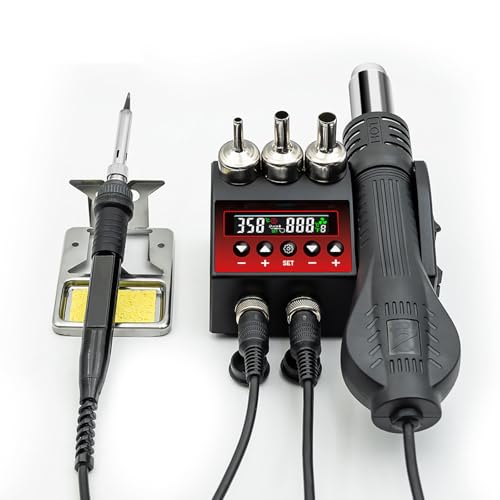 Stacja lutownicza z wyświetlaczem LCD, kalibracja temperatury, konwersja Celsjusza / Fahrenheita, automatyczny tryb uśpienia do pracy elektronicznej
