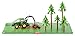 Produktbild siku 5605, Forst-Set mit Traktor, 2 Grundplatten und 5 Bäumen, Kunststoff/Metall, Grün, Viele Funktionen