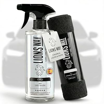 LionsWay: Limpieza de Coche en Seco con Cera de Carnauba. Detailing Profesional. Abrillantador Potente sin Agua. Tratamiento Cerámico Rápido para Coche y Moto. (Dry Wash 500ml + Bayeta Premium). | Ya disponible en tu tienda friki favorita! En mundofriki.es! LionsWay: Limpieza de Coche en Seco con Cera de Carnauba. Detailing Profesional. Abrillantador Potente sin Agua. Tratamiento Cerámico Rápido para Coche y Moto. (Dry Wash 500ml + Bayeta Premium). | Ya disponible en tu tienda friki favorita! En mundofriki.es!