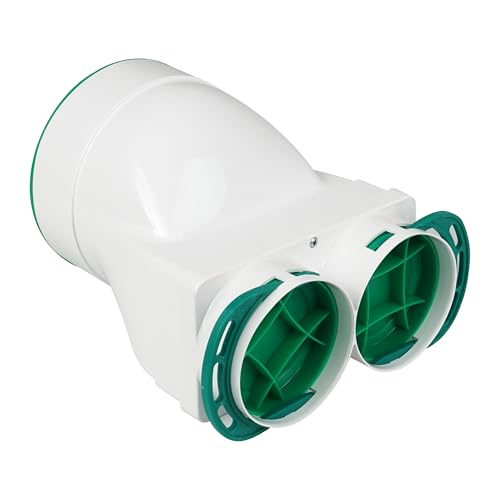 SYSTERM Caja de conexiones de techo horizontal DN125-2x75, accesorios para recuperación, ventilación, calefacción, HVAC, sistema HVAC, sistema HVAC, recuperación de calor, ventilación, caja de