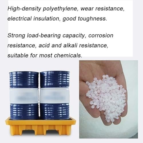 Spill Containment Pallet Stackable Modular Platform Spill Containment Platform With Grating Outlet Modular Spill Platform Spill Platform Yellow And Black Modular Spill Containment Pallet(34x34x6.5cm)