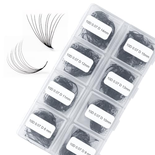 Volume Lash Extensions FADLASH 600pcs 20D Premade Fans Eyelash Extensions C Curl Pointy Base Pre Made Fans Lash Extension Mixed Tray Eyelash Extension Premade Fans (20D-0.07C-14-20mm)