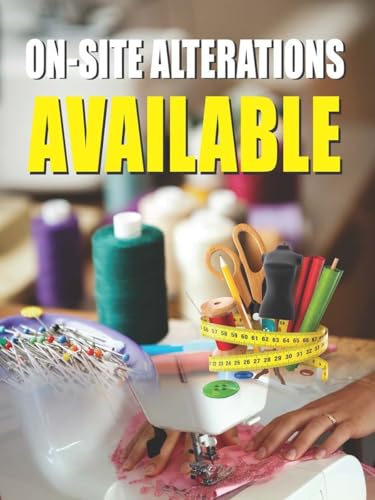 On-Site Alterations Available Dry Cleaners | Full Color Window Display Signs | 18"W x 24"H