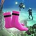 Vaveren Water Socks 3mm Neoprene Socks Beach Booties Shoes Anti Slip Wetsuit Boots Swim Socks for Outdoor Activities, Pink, XXS