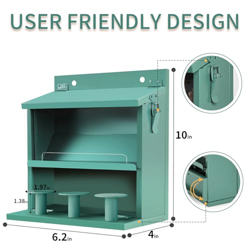 TreeGun Squirrel Feeder for Hanging Outside Tree，Mini Chipmunk Outdoors Squirrel Picnic Bench Feeders Table，Funny Metal House Boxes，Stronger Than Wooden Structure - Thumbnail 5