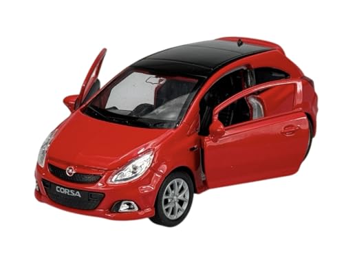 Welly Opel Corsa OPC D Rot 3 TÜrer ca 1/34-1/39 Metall Modell Auto Die Cast Neu im Kasten