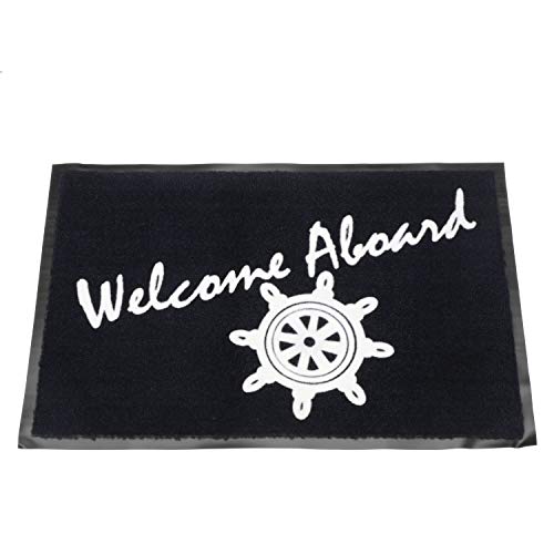 Seachoice Welcome Aboard Mat, Navy Blue, 18 In. X 27 In., Boat