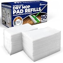 Iconikal Dry Mop Pad Refills 90-Pack | Fits Swiffer Dry Sweeping Cloths for Dirt, Dust, Hair | Use for Swiffer Pads Refill | Unscented, Disposable Mop Pads for Sweeping, Mopping, Dusting, 11.5" x 8"