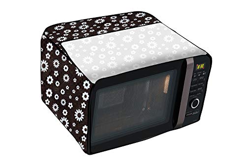 Image of Stylista Microwave Oven Cover for Panasonic 27 L Convection NN-CD674MFDG Floral Pattern White