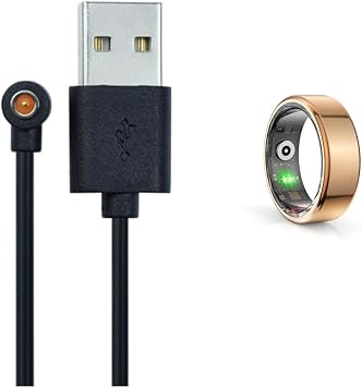 for R02 R09 R18 Smart Ring Charger,2Ft/60cm,USB Portable Magnetic Replacement Charging Cable Compatible with R02 R03 R06 R08 R09 R10 R11 R11M SR11M R12 BJ02 SRC01 SRC10 SR08 SR09 SR10 SR11