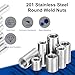 Round Weld Nuts,10pcs M2/M2.5 Weld On Bung Female Nut Threaded - 304 Stainless Steel Insert Weldable for Home Office Workshop Industrial Constructor(M2.5xΦ5x4mm)