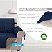 U-NICE HOME Reversible Sofa Cover Couch Cover for Dogs with Elastic Straps Water Resistant Furniture Protector for Pets Couch Cover for 3 Cushion Couch (Sofa, Navy/Taupe)