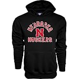 NCAA Nebraska Cornhuskers Mens Hoodie Line Up Secondary Color, Nebraska Cornhuskers Black, XX-Large