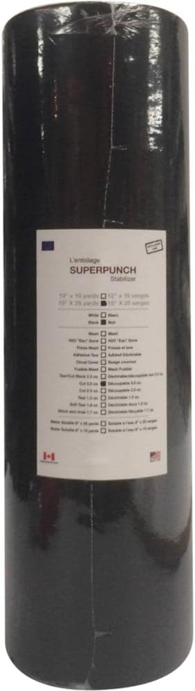 OLYCRAFT Black Cut Away Embroidery Stabilizer Roll