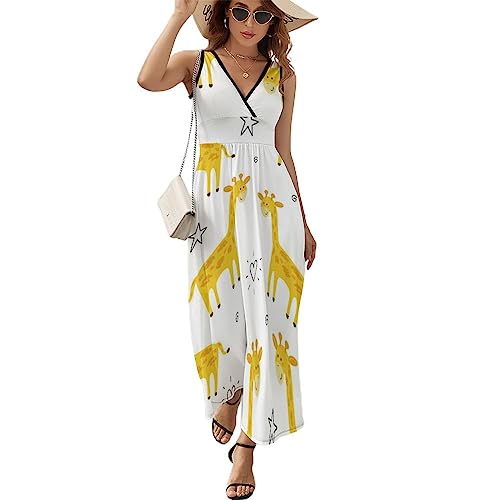 Robe à volants pour femme fleurie multicolore col en V taille XL