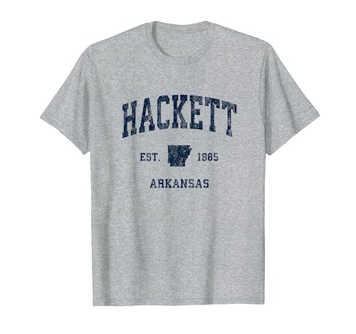 Image of Hackett Arkansas AR Vintage Athletic Navy Sports Design T-Shirt