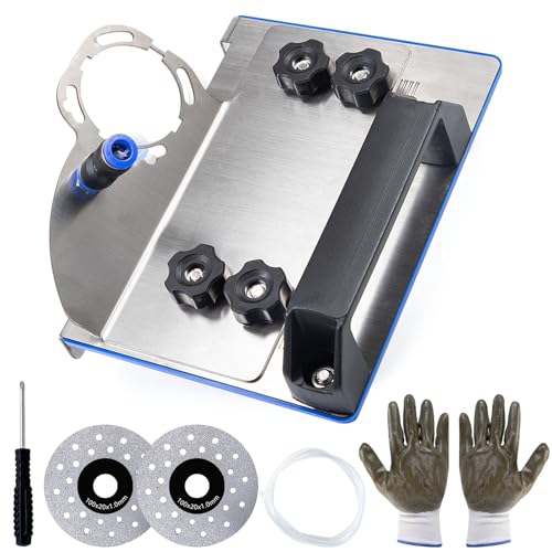 Soporte para Amoladora Angular 45° con Tapa Antideslizante, Ajustable para Amoladoras Tipo 100, Herramienta para Biselar Azulejos, Cerámica y Piedra, Accesorios para Amoladora Angular