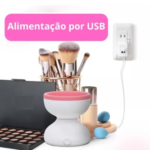 Lavador Higienizador Limpador de Pincel Maquiagem Automático Brush Colors Linha Premium Focacer