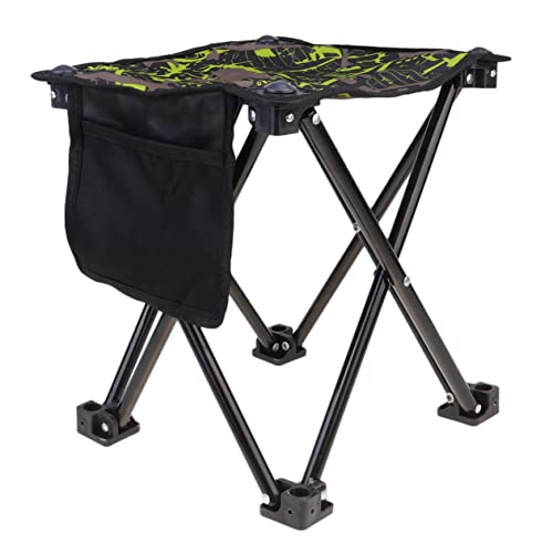 Toddmomy Outdoor Folding Stool Lightweight Stainless Steel Fishing Chair for Camping BBQ and Travel Compact Design Portable Collapsible Outdoor Seat for Beach and Garden Use
