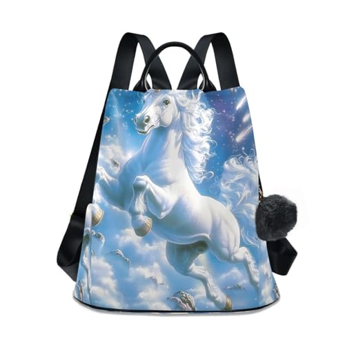 Unicorn Clouds Stars Backpack for Women Anti Theft Large Fashion Travel Shoulder Bag Purse Rucksack Lightweight