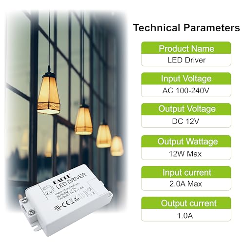 Image of LED Power Supply Driver AC 100-240V to DC 12V 1.0A 12W Transformer, for Driving Less Than 12W MR11 G4 MR16 GU5.3 LED Bulbs LED Light Strip, LED Lamp Adapter Driver Mini Power Supply, UL Listed