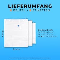 Vakuumbeutel für Kleidung und Bettdecken (6er Set 2x XXL, 2x L und 2x S) – Ansicht 4