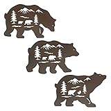 Hokfirm Bear Wall Decor Bear Silhouette Wall Decor Metal Bear Wall Art Indoor and outdoor Wall Decor