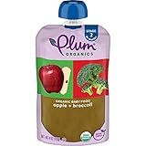 Plum Organics Baby Food Pouch | Stage 2 | Apple & Broccoli | 3.5 Ounce | Fresh Organic Food Squeeze | For Babies, Kids, Toddlers