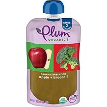 Plum Organics Stage 2 Organic Baby Food, Apple & Broccoli, 4 Ounce Pouch