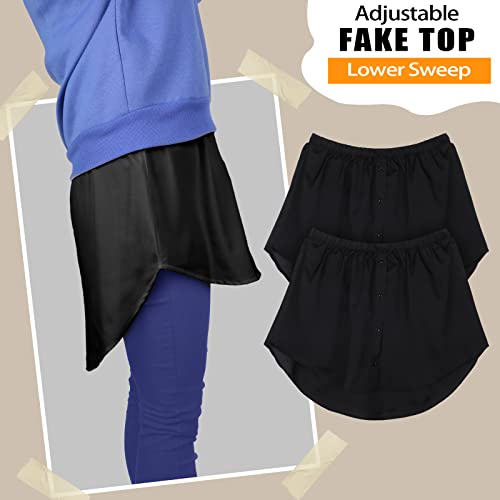 2 Pezzi Gonne Sweep Inferiore Top Finta Regolabile...