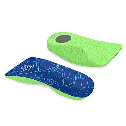 Semelle Orthopédique, QBK Semelle Épine Calcanéenne Femme, Éloignement de la Tendinite du Tendon d'Achille, Pieds Plats, Métatarsalgie, Épine Calcanéenne, Semelles 3/4 Minces S