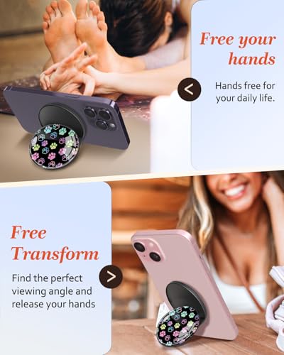 Image of Magnetic Phone Grip, Cute Finger Grip Phone Stand, Dog Paw