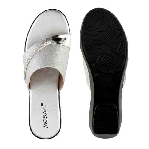 Image of MOSAC Women's Party-Wear Designer Wedding Slip-On Casual Wedge Fashion Wedding Sandal