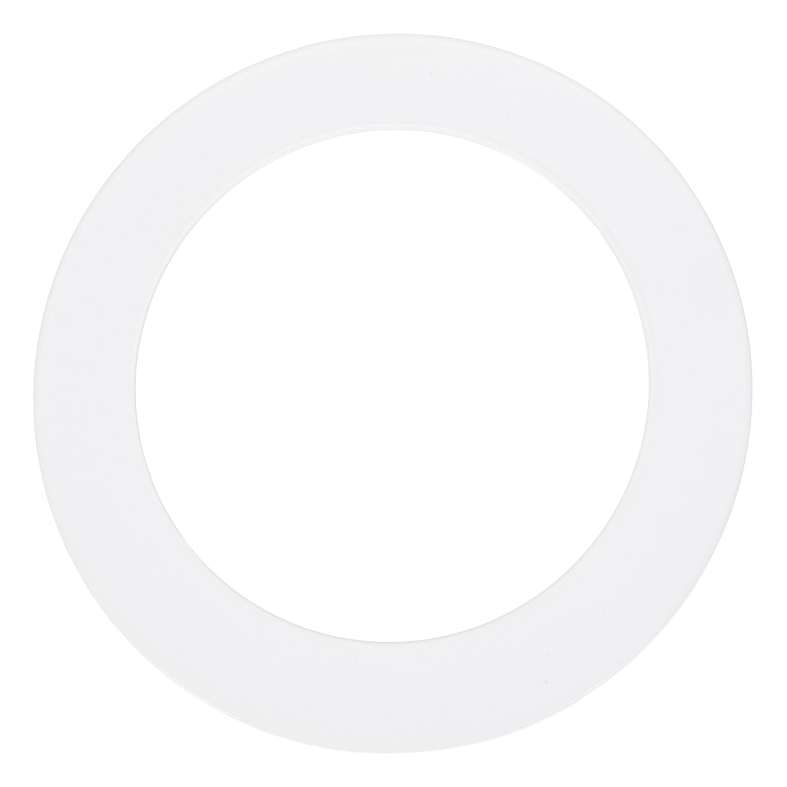 sourcing map Goof Rings, 3.8" ID 5.3" OD Steel Flat Goof Trim Ring Light Cover Plate Flush Mount Can Converter for Recessed Downlight Vent Ceiling Medallion Wall Hole Decor, Matte White